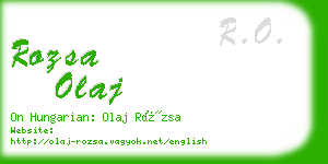 rozsa olaj business card